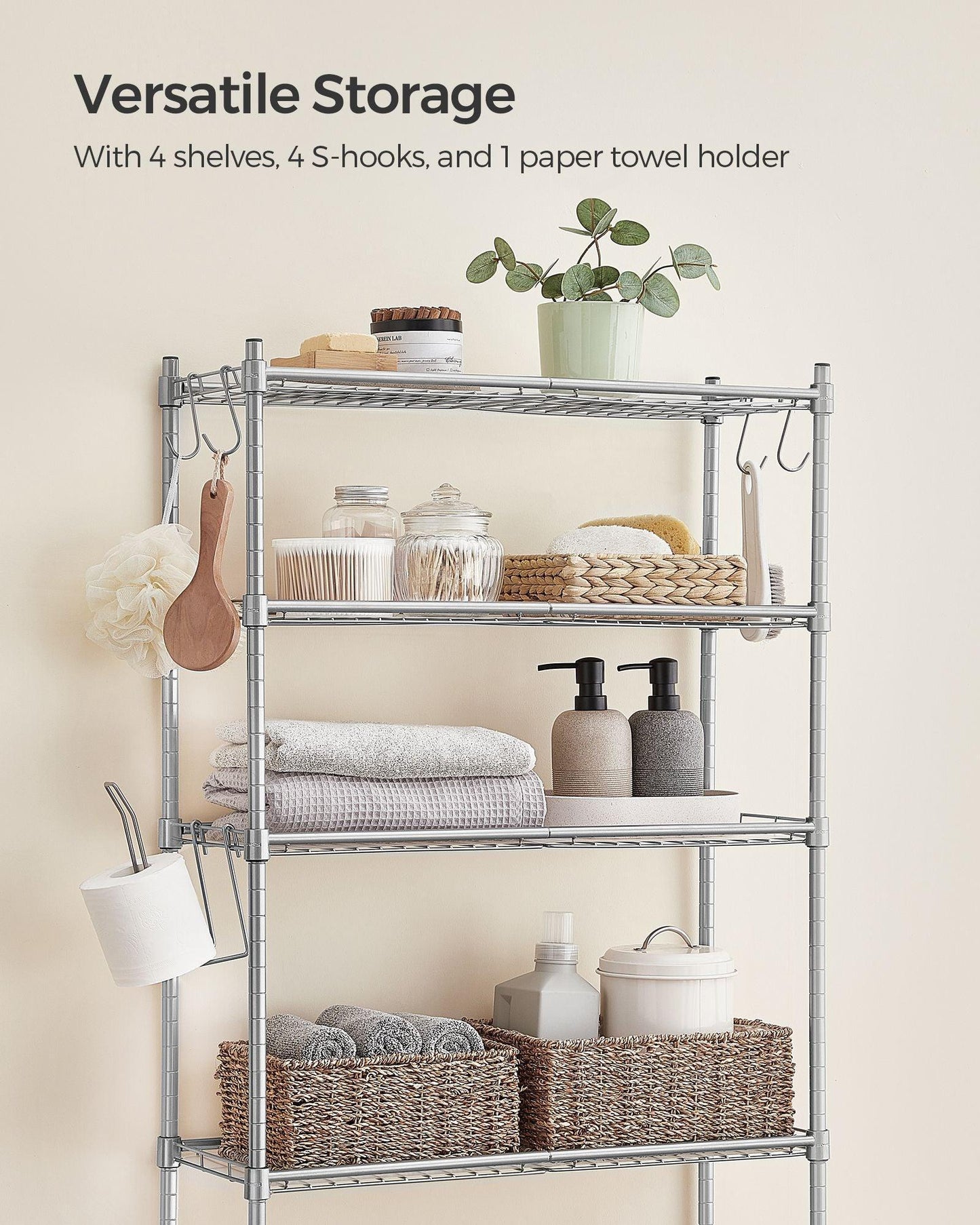Bathroom Storage Shelf Gray FredCo
