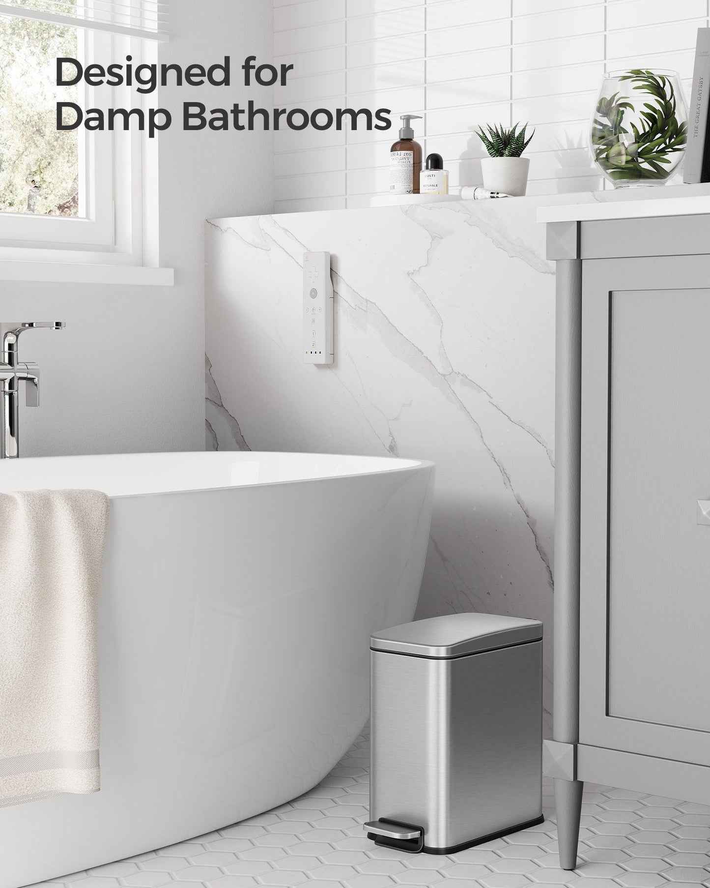 Bathroom Trash Can and Toilet Brush Set FredCo