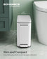 Bathroom Trash Can Cloud White FredCo