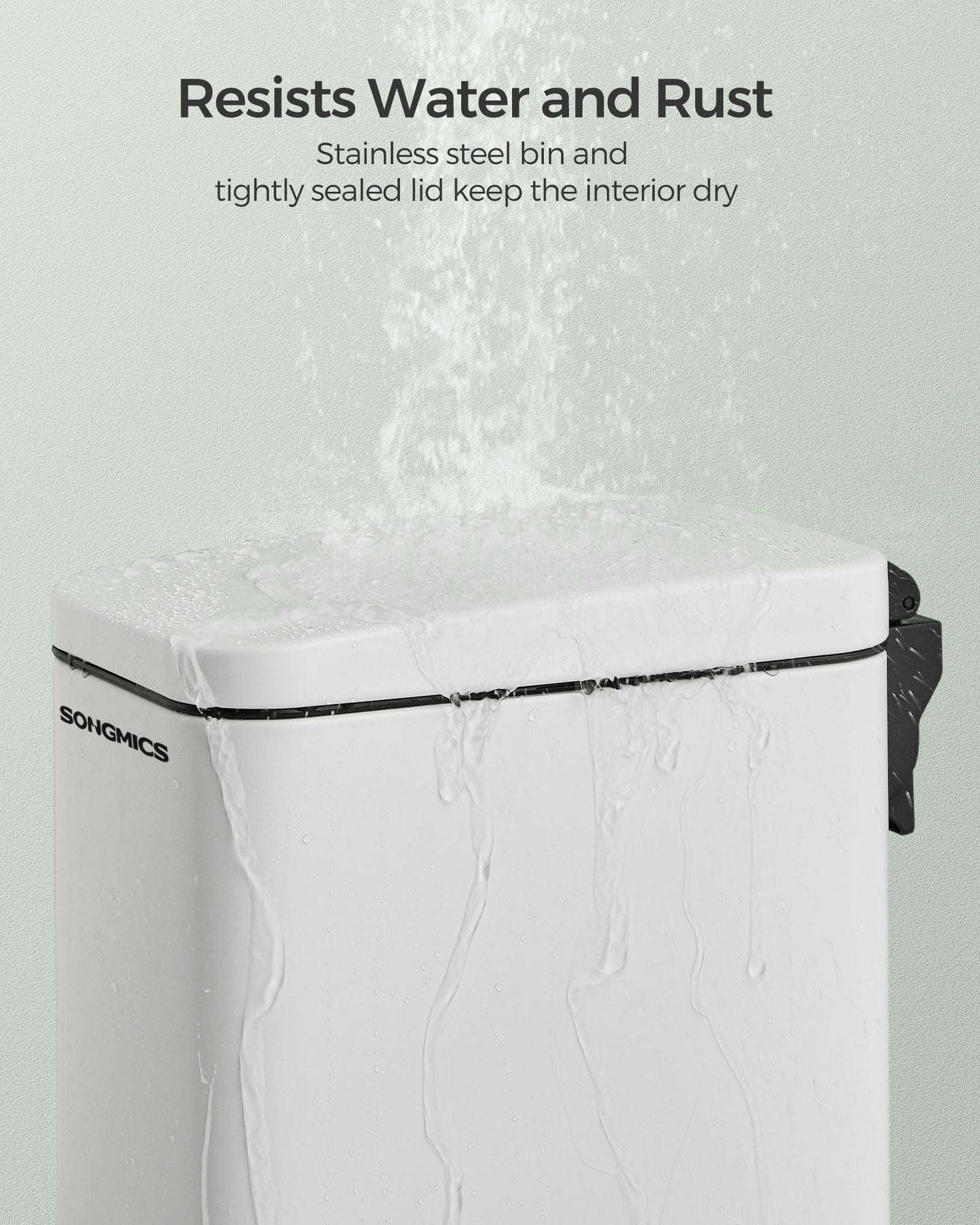 Bathroom Trash Can Cloud White FredCo