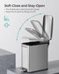 Bathroom Trash Can Metallic Silver FredCo