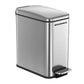 Bathroom Trash Can Metallic Silver FredCo