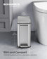 Bathroom Trash Can Metallic Silver FredCo