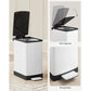 Bathroom Trash Can White FredCo