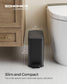 Bathroom Trash Can with Lid Black FredCo