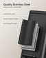 Bathroom Trash Can with Lid Black FredCo