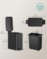 Bathroom Trash Can with Lid Black FredCo