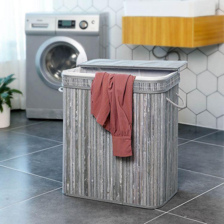 Batten Pattern Laundry Basket FredCo