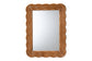 Baxton Studio Acantha Modern Walnut Brown Scallop-framed Accent Mirror FredCo