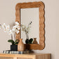 Baxton Studio Acantha Modern Walnut Brown Scallop-framed Accent Mirror FredCo
