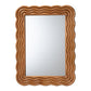 Baxton Studio Acantha Modern Walnut Brown Scallop-framed Accent Mirror FredCo