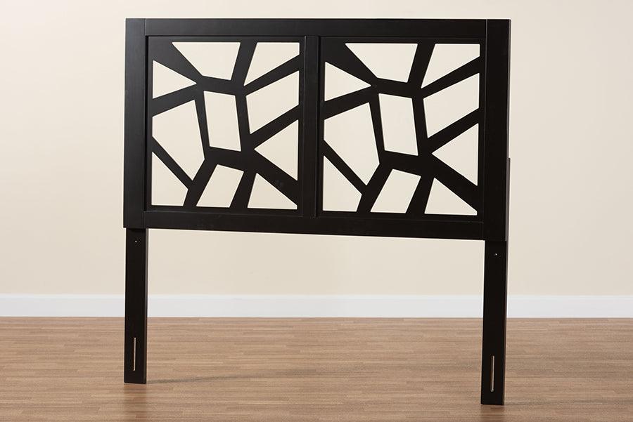 Baxton Studio Accorsa Modern Dark Brown Finished Wood King Size Headboard FredCo