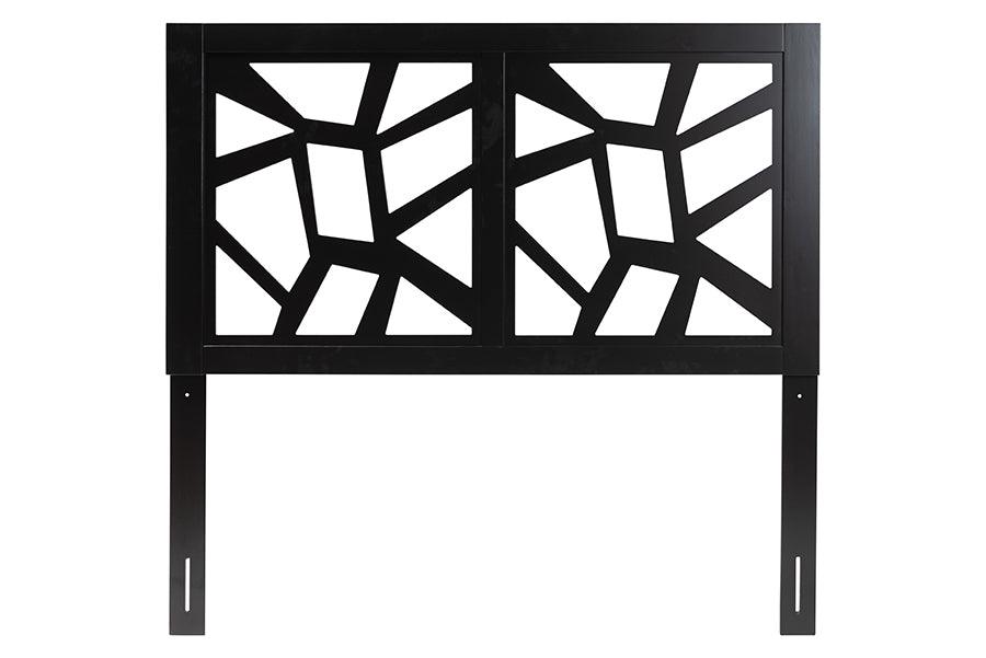 Baxton Studio Accorsa Modern Dark Brown Finished Wood Queen Size Headboard FredCo