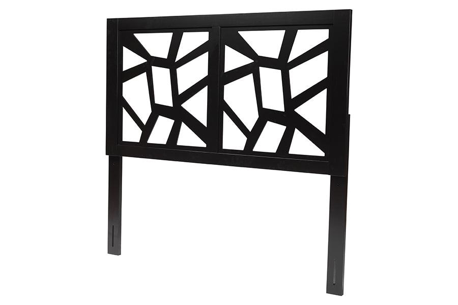 Baxton Studio Accorsa Modern Dark Brown Finished Wood Queen Size Headboard FredCo