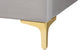Baxton Studio Acosta Glam and Luxe Light Grey Velvet Seashell-Headboard Queen Size Platform Bed FredCo