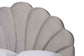 Baxton Studio Acosta Glam and Luxe Light Grey Velvet Seashell-Headboard Queen Size Platform Bed FredCo