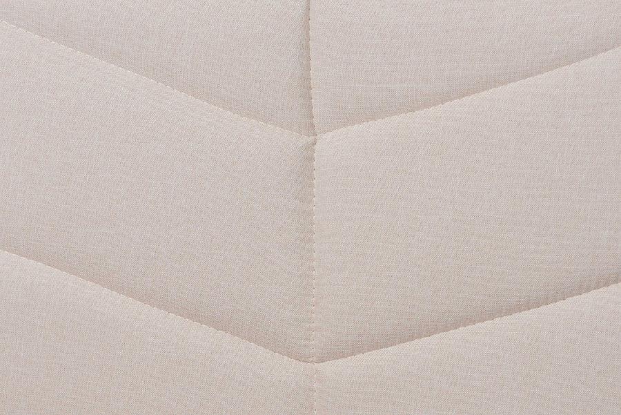 Baxton Studio Adriano Transitional Beige Fabric and Black Wood Queen Size Bed with Built-In Side Tables FredCo