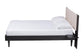Baxton Studio Adriano Transitional Beige Fabric and Black Wood Queen Size Bed with Built-In Side Tables FredCo