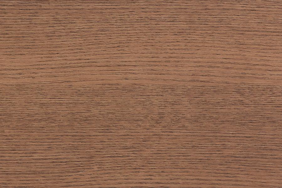 Baxton Studio Aithan Mid-Century Walnut Brown Wood and Rattan King Size Platform Bed FredCo