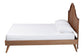 Baxton Studio Alecia Mid-Century Ash Walnut Wood Queen Size Platform Bed FredCo