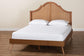 Baxton Studio Alecia Mid-Century Ash Walnut Wood Queen Size Platform Bed FredCo