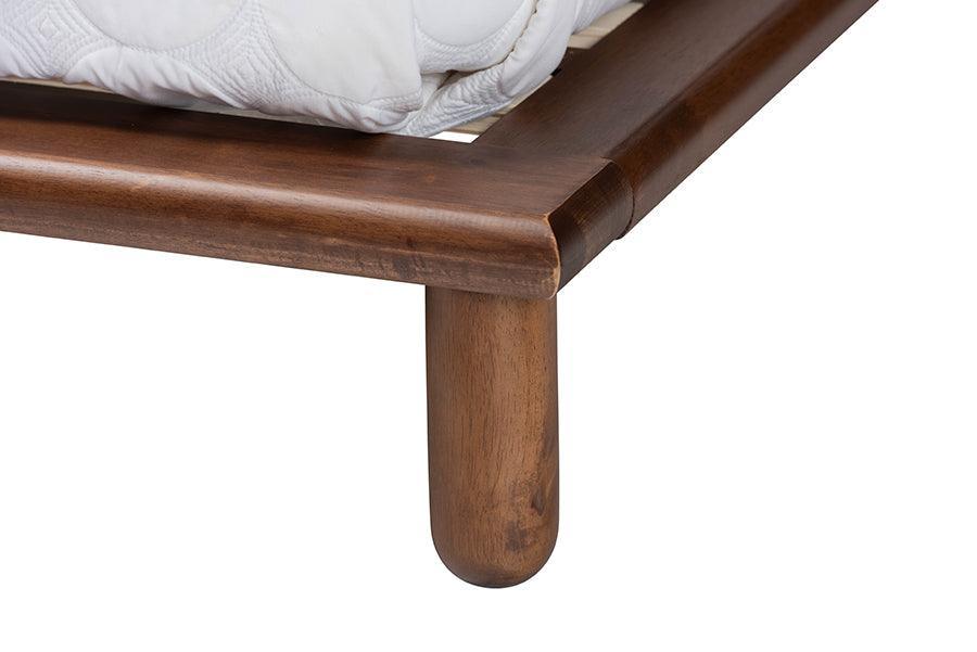 Baxton Studio Alivia Mid-Century Modern Walnut Brown Finished Wood Frame FredCo