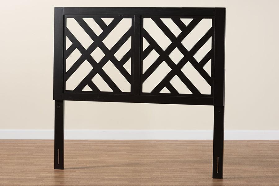 Baxton Studio Aliya Modern Dark Brown Finished Wood Queen Size Headboard FredCo