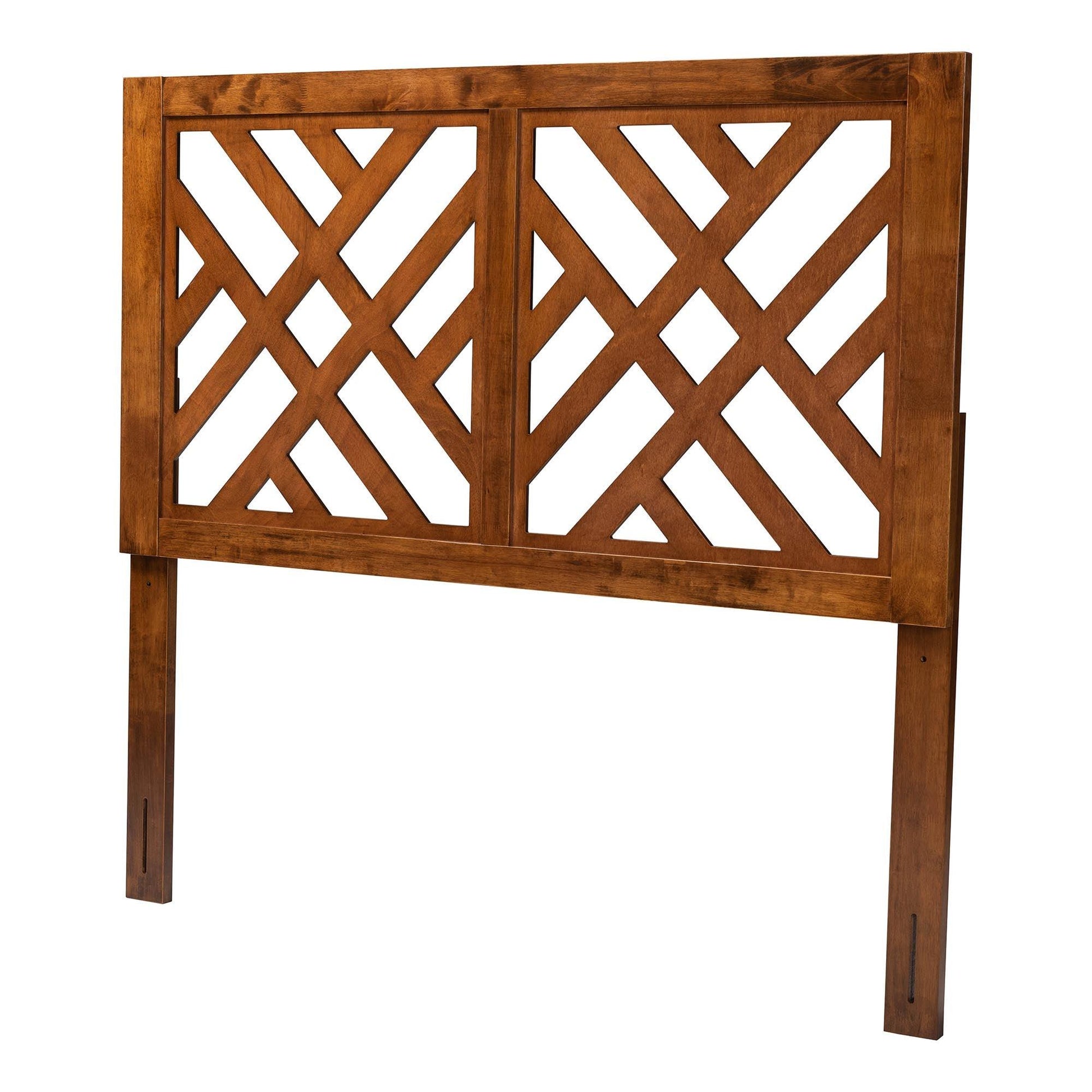 Baxton Studio Aliya Modern Walnut Brown Finished Wood Queen Size Headboard FredCo