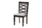 Baxton Studio Ariane Modern Grey Fabric and Dark Brown Finished Wood 5-Piece Dining Set FredCo