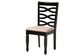 Baxton Studio Ariane Modern Sand Fabric and Dark Brown Finished Wood 5-Piece Dining Set FredCo