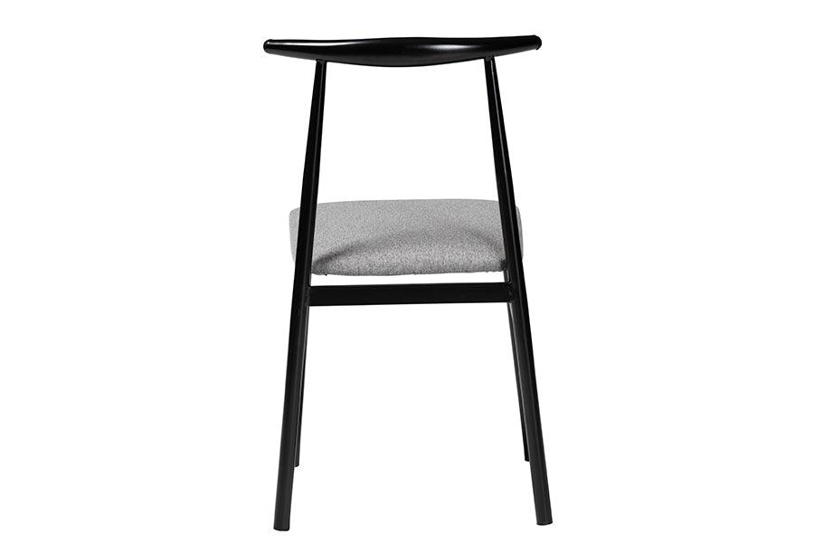 Baxton Studio Arnold Modern Industrial Grey Fabric and Metal Dining Chair FredCo
