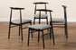 Baxton Studio Arnold Modern Industrial Grey Fabric and Metal Dining Chair FredCo