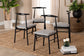 Baxton Studio Arnold Modern Industrial Grey Fabric and Metal Dining Chair FredCo