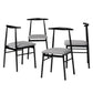 Baxton Studio Arnold Modern Industrial Grey Fabric and Metal Dining Chair FredCo
