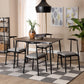 Baxton Studio Arnold Modern Industrial Grey Fabric and Metal Dining Set FredCo