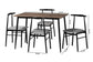 Baxton Studio Arnold Modern Industrial Grey Fabric and Metal Dining Set FredCo