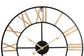 Baxton Studio Auden Modern Industrial Two-Tone Black and Gold Metal Wall Clock FredCo