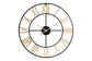 Baxton Studio Auden Modern Industrial Two-Tone Black and Gold Metal Wall Clock FredCo