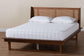 Baxton Studio Aveena Mid-Century Modern Walnut Brown Finished Wood Platform Bed FredCo