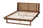 Baxton Studio Aveena Mid-Century Modern Walnut Brown Finished Wood Platform Bed FredCo