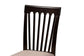Baxton Studio Bailey Modern Grey Fabric and Dark Brown Finished Wood 5-Piece Dining Set FredCo