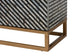 Baxton Studio Belenus Modern Bohemian Two-Tone Black and Grey Mother of Pearl and Gold Metal Storage Cabinet FredCo
