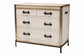 Baxton Studio Benton Vintage White Canvas 4-Drawer Storage Cabinet FredCo