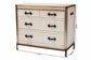 Baxton Studio Benton Vintage White Canvas 4-Drawer Storage Cabinet FredCo