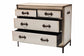 Baxton Studio Benton Vintage White Canvas 4-Drawer Storage Cabinet FredCo