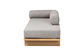 Baxton Studio Bertille Left-Arm Chaise Lounge with Solid Wood Base - Minimalist Sofa Daybed with Grey Fabric Cushion and Bolster Pillow for Living Room or Bedroom Decor FredCo