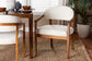 Baxton Studio Biana Boucle Dining Chair - Modern Upholstered Accent Armchair, Cream, Minimalist Design FredCo