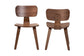 Modern wooden dining chairs with curved backs and seats, FredCo International furniture