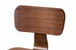 Modern wood chair backrest with curved walnut finish from FredCo International furniture