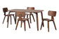 Modern wood dining table set with four matching chairs from FredCo International